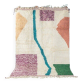 Tapis berbère en laine pure sur mesure a motifs colorés taille 150/250 cm