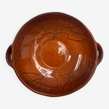 Glazed terracotta dish