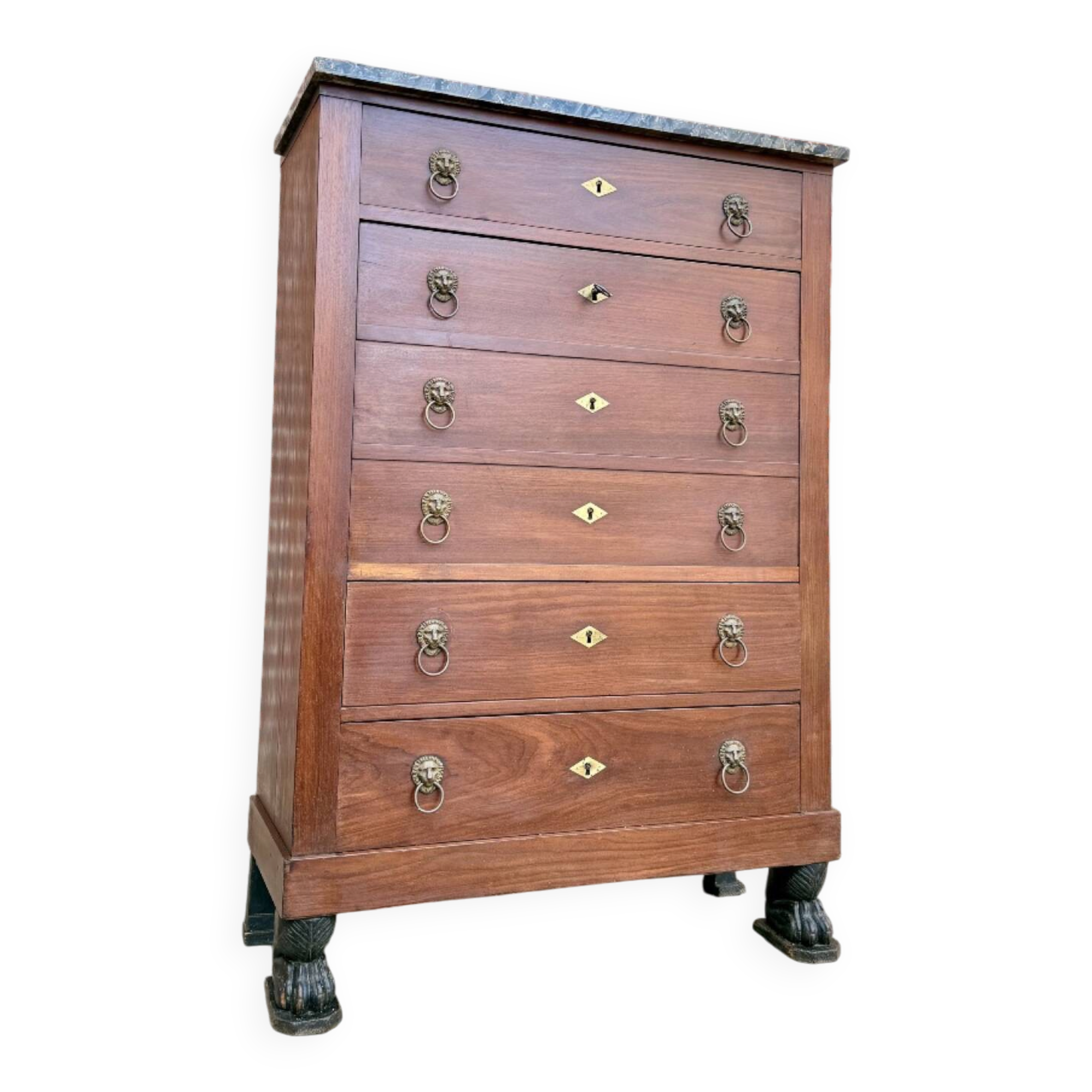 Pope françois-ignace, secretary in mahogany from the consulate period stamped