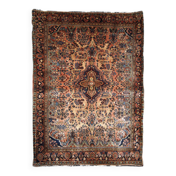 Handmade antique Persian Sarouk rug 3.4' x 5.3' (103cm x 161cm) 1920s -1B699
