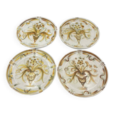 Set of 4 Keraluc Quimper plates