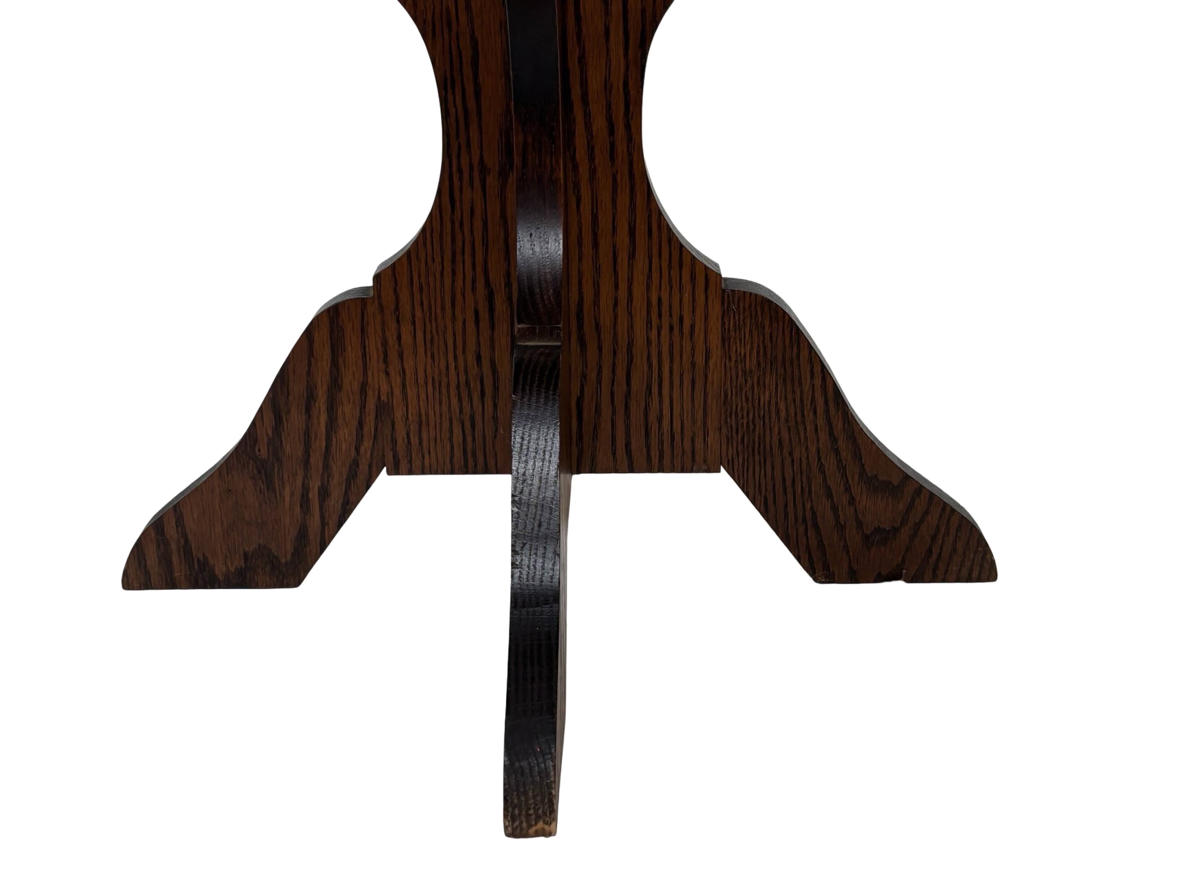Vintage Plant Stand Side Table Oak Design minimalist