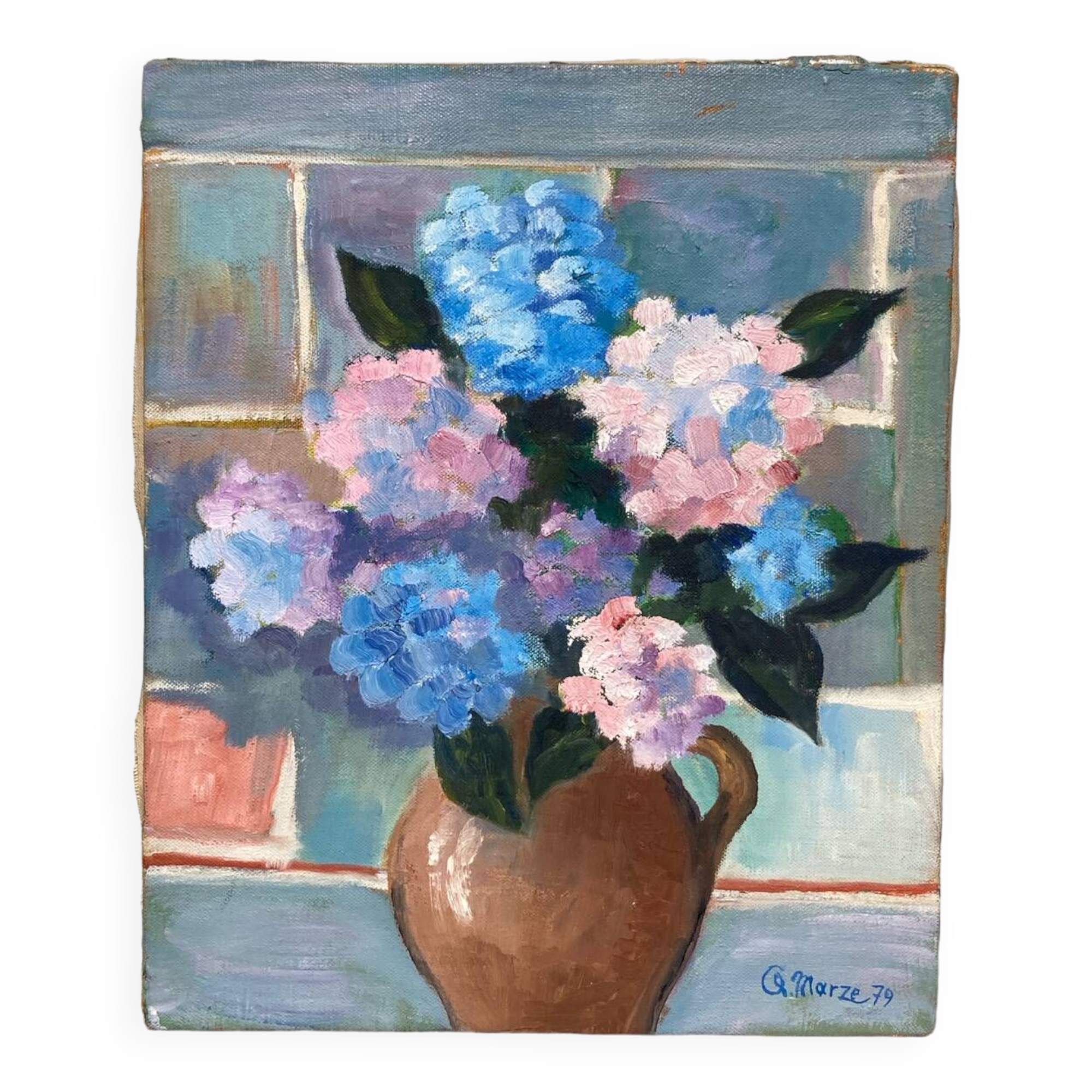 Geranium bouquet painting