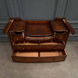 Art Deco chest of drawers in flamed mahogany with 5 drawers