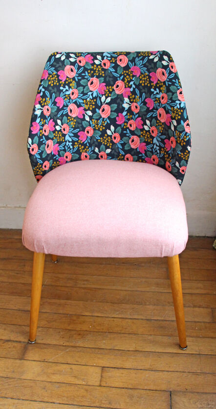 Fully retaped 1950s cocktail chair