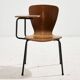 Teak chair with writing tablet
