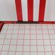 Set of 4 modernist red metal chairs