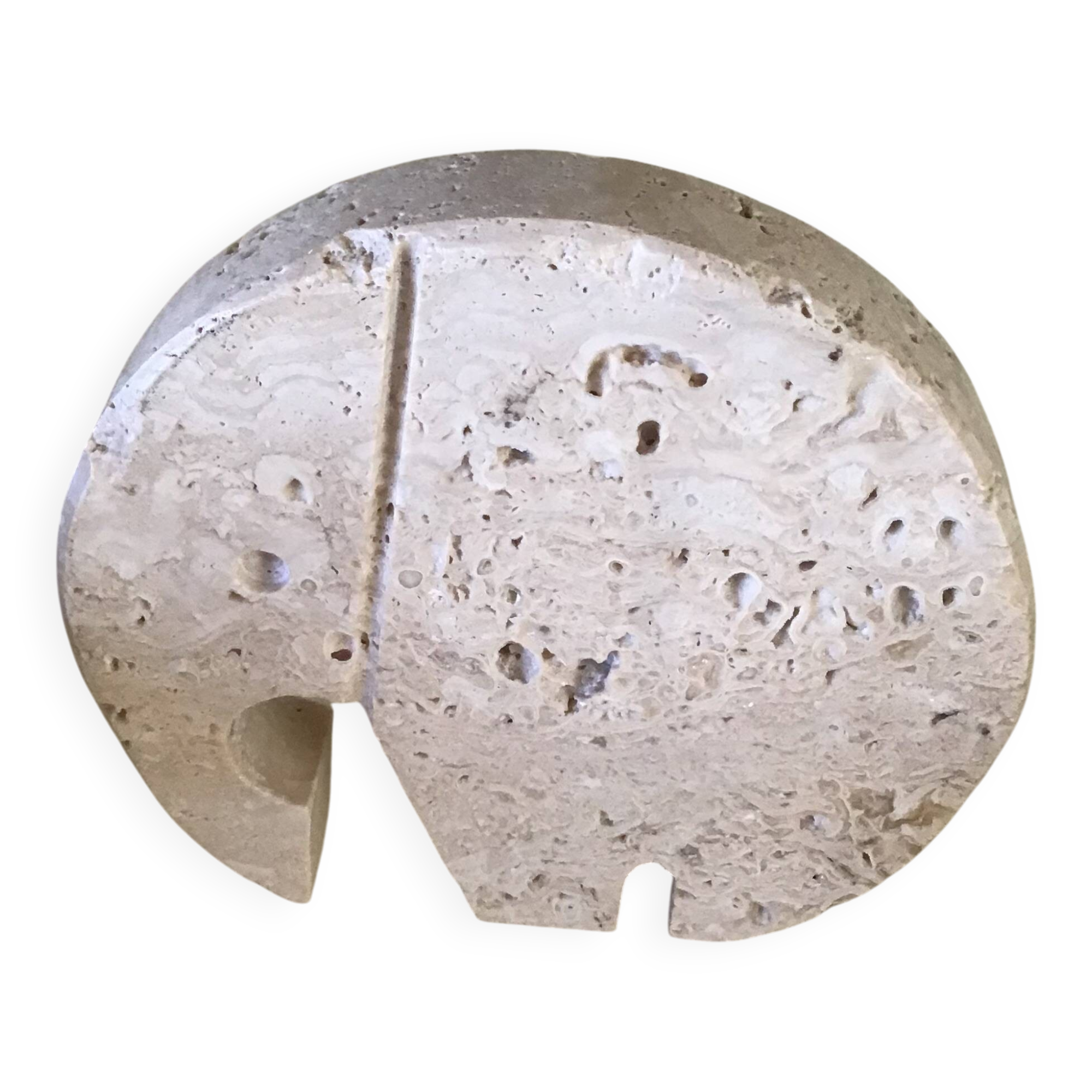Animal (elephant) in travertine by FRATELLI Mannetti
