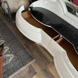 Space Age vanity table with large oval mirror