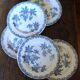 A set of 5 flat plates Chardon Bleu Terre de Fer Clairefontaine Righi