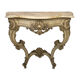 Louis XV style console in gray lacquered wood and marble top, nineteenth
