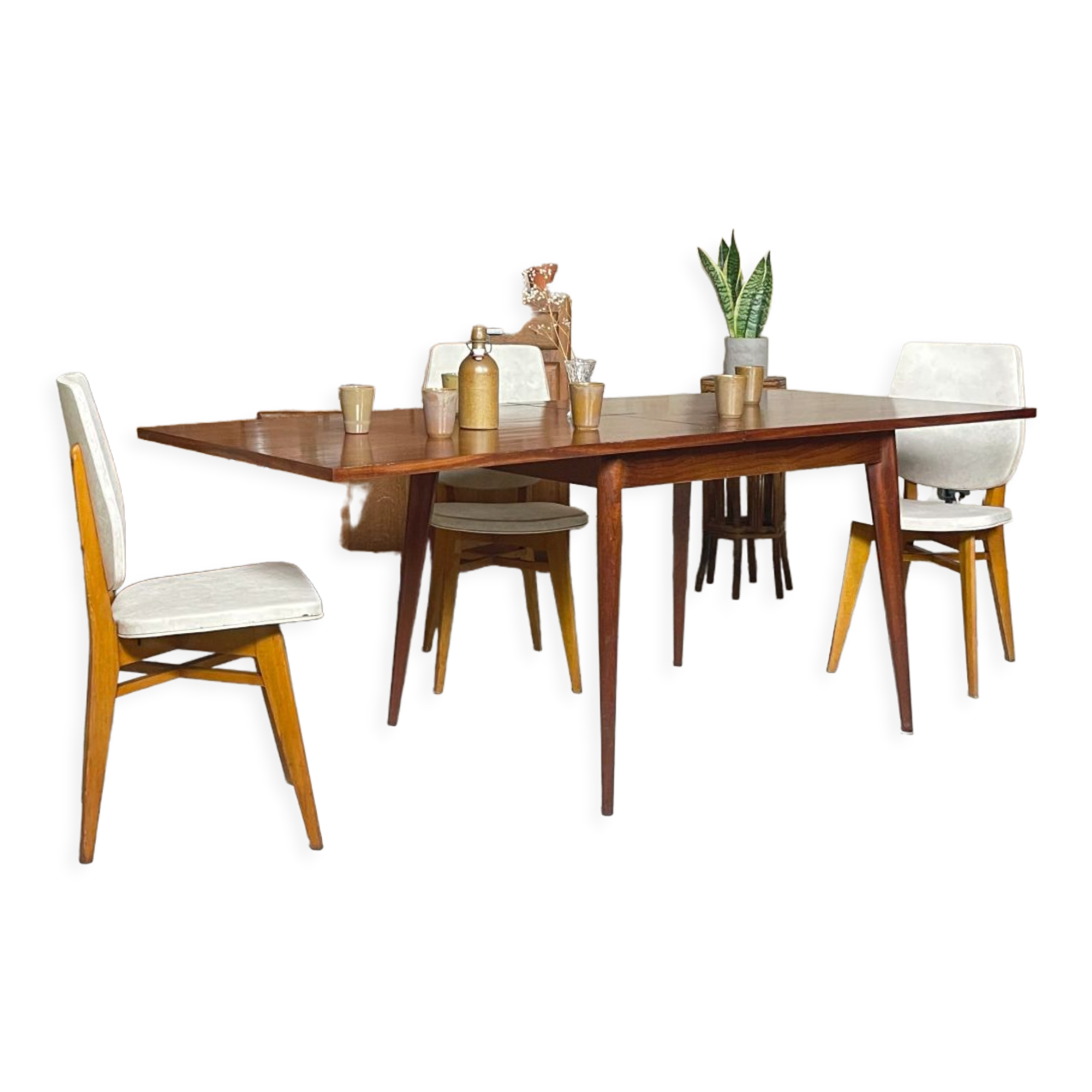 Chaises skaï blanc