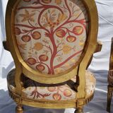 Set of 4 Louis XVI medallion armchairs