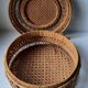 Panier ancien en osier tressé