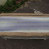 Louis XV-style chest bench in solid oak