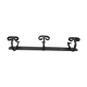 Wall coat rack 3 hooks in hammered wrought iron years 50 60