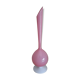 Pink opaline vase white base