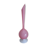 Pink opaline vase white base