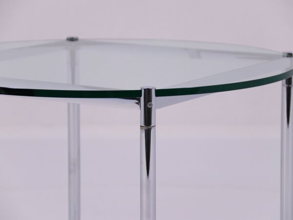 Table basse modèle MR par Ludwig Mies van der Rohe pour Knoll International, États-Unis, années 1980