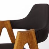 2 Compass Teak Dining Chairs, 1960s, by Kai Kristiansen for Sva Møbler, Set