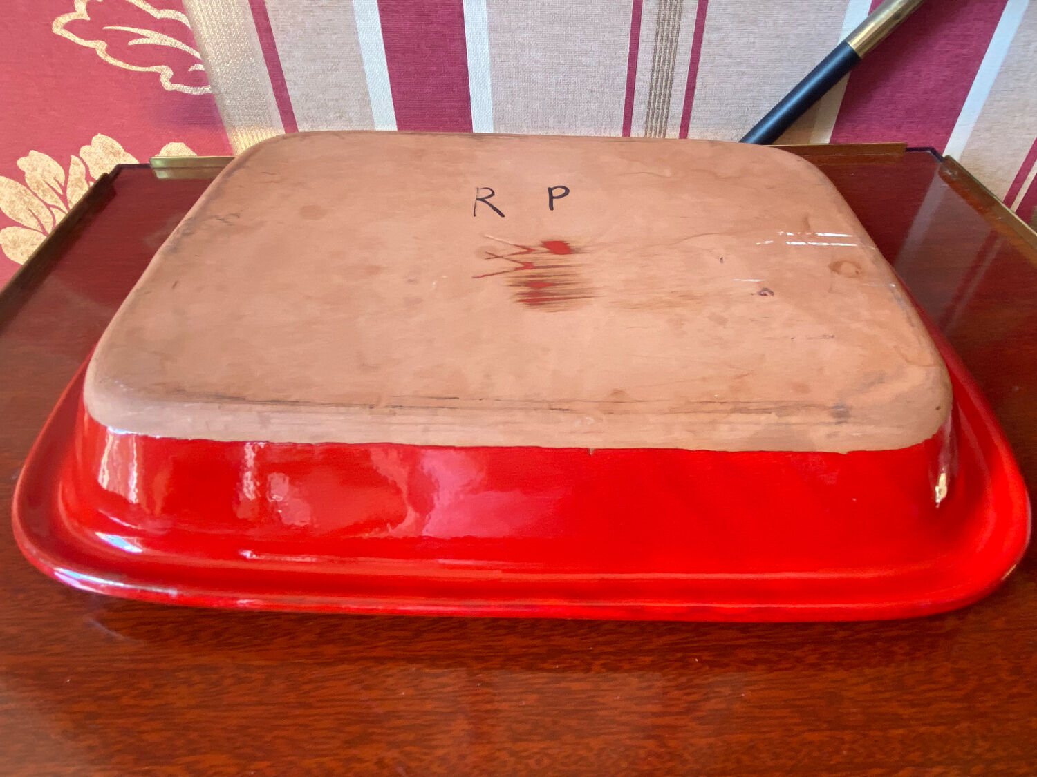 Ceramic "red" robert picault vintage vallauris 50/60