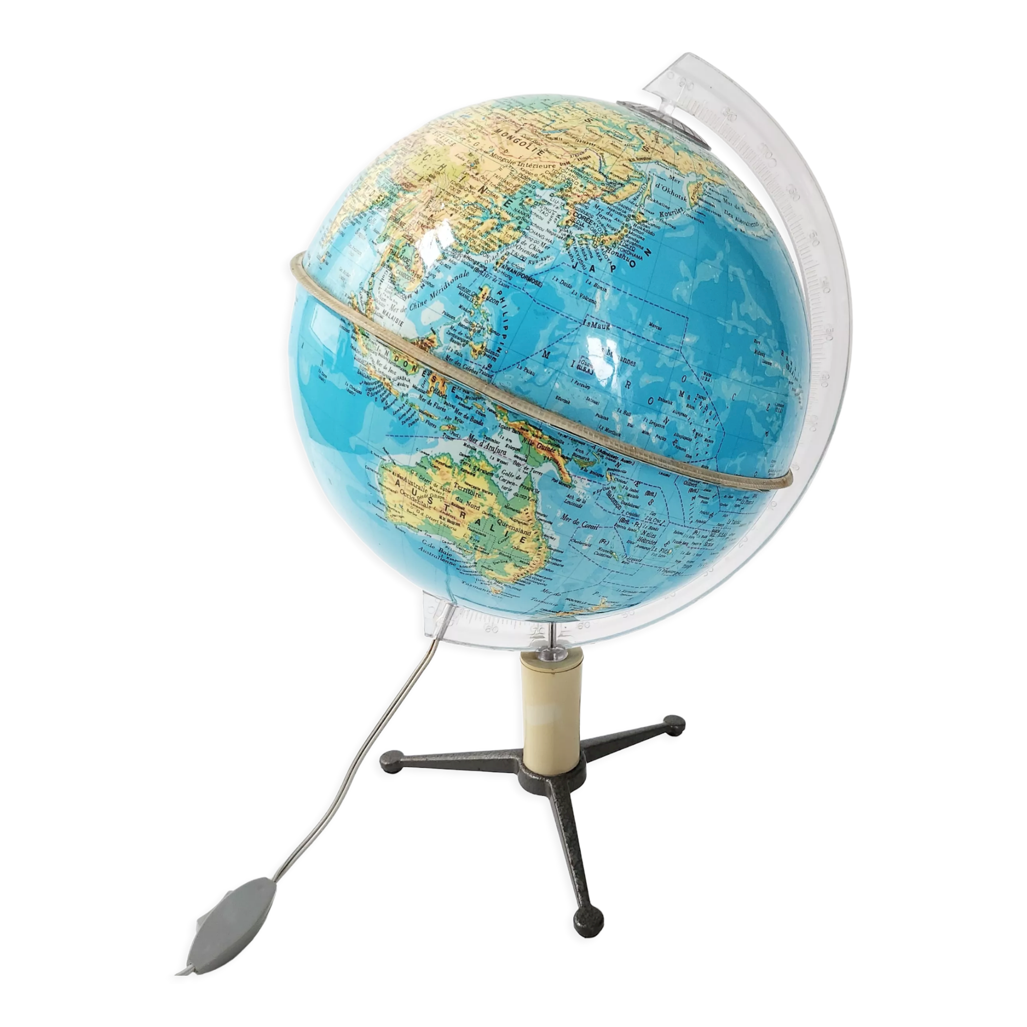 Vintage luminous globe 1950