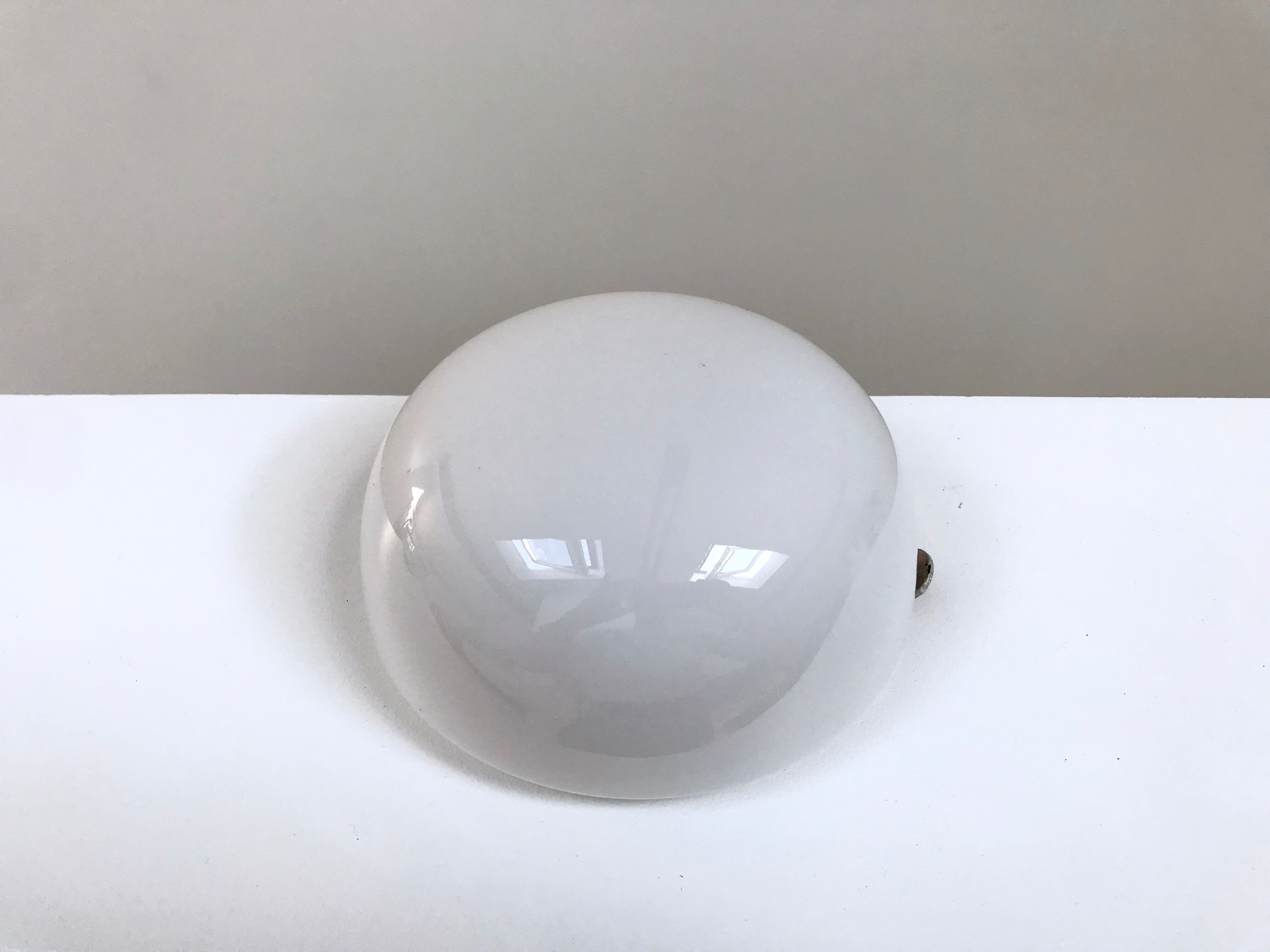 Vintage opaline round ceiling light