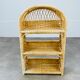 Rounded rattan shelf 60s