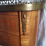 Pair of bedside tables "bean" style louis XV marked