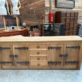 Brutalist solid oak sideboard