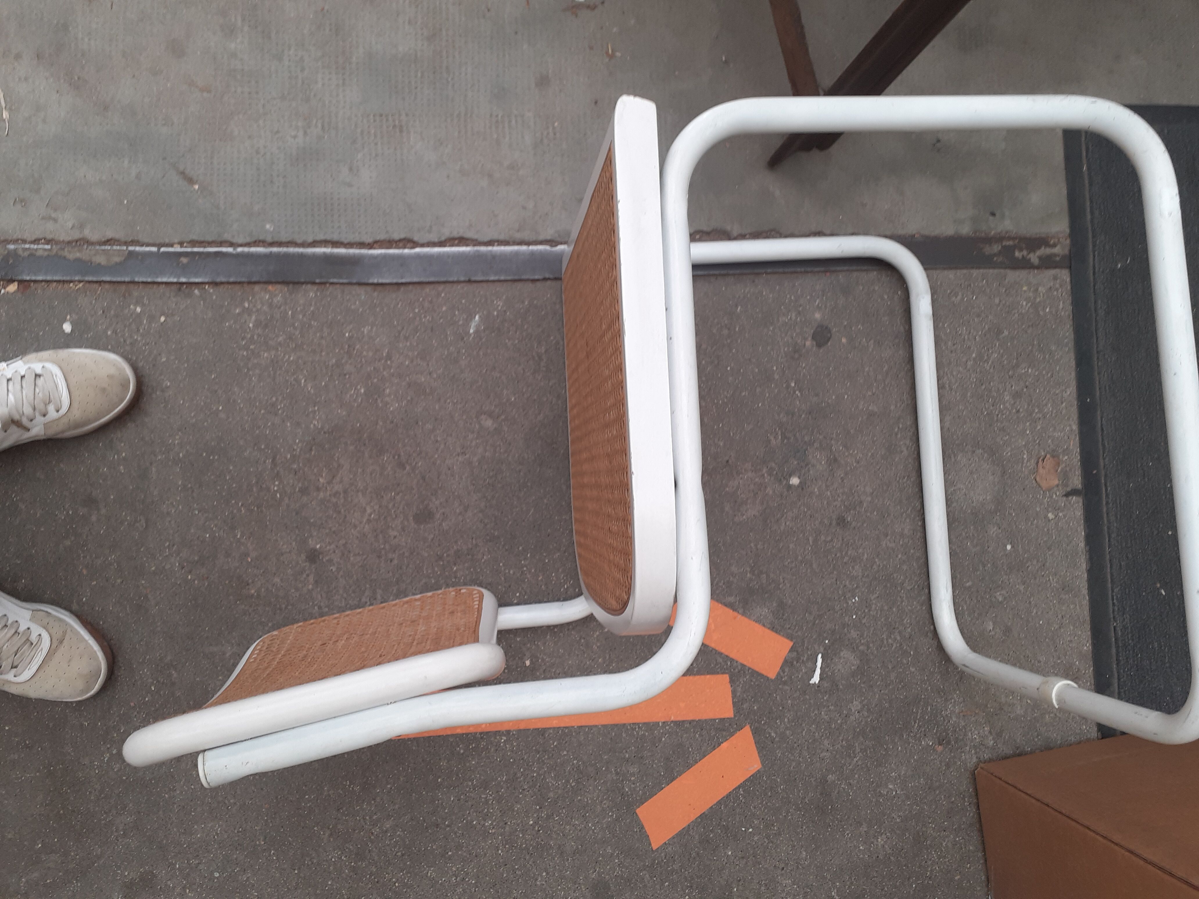 Marcel Breuer Chair cesca white Italian edition 70s