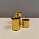 3 beautiful candle holders in 24 carat gold plating.  From Danish Altecco.