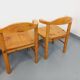 Set of 4 armchairs in pine from the 60s and 70s