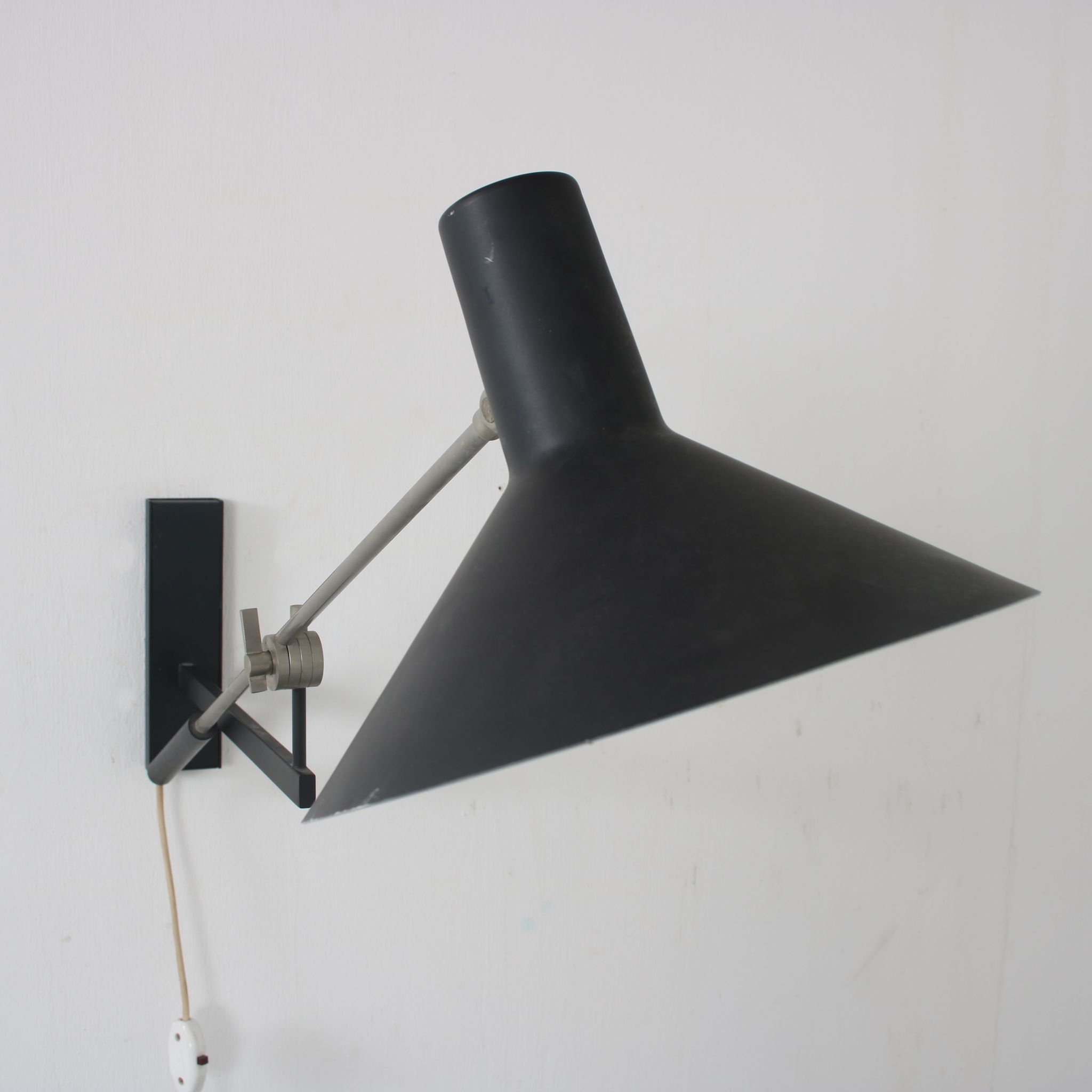 1960s Model “7105” wall lamp by J.J.M. Hoogervorst for Anvia, Netherlands