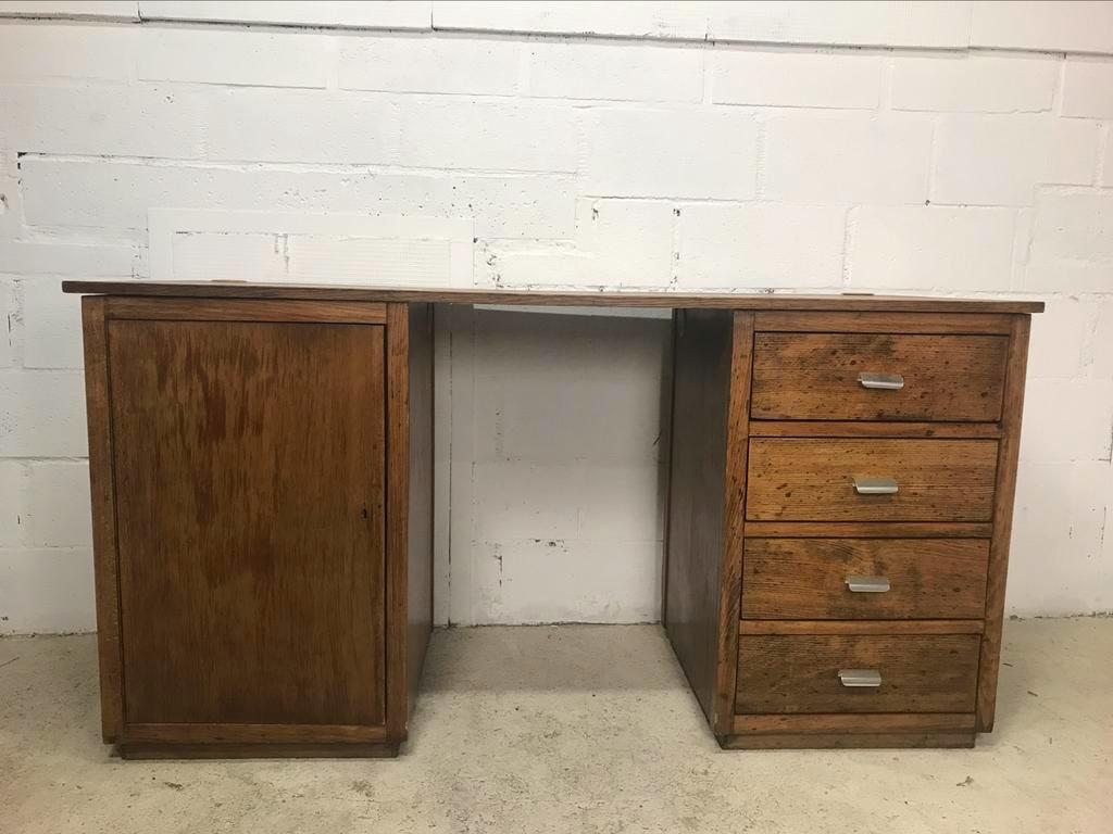 Vintage desk / writing table Old wooden desk 158 x 60 x 80 h
