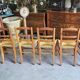 SET OF 6 DINING ROOM OR KITCHEN CHAIRS IN RESTAURANT STYLE IN WALNUT