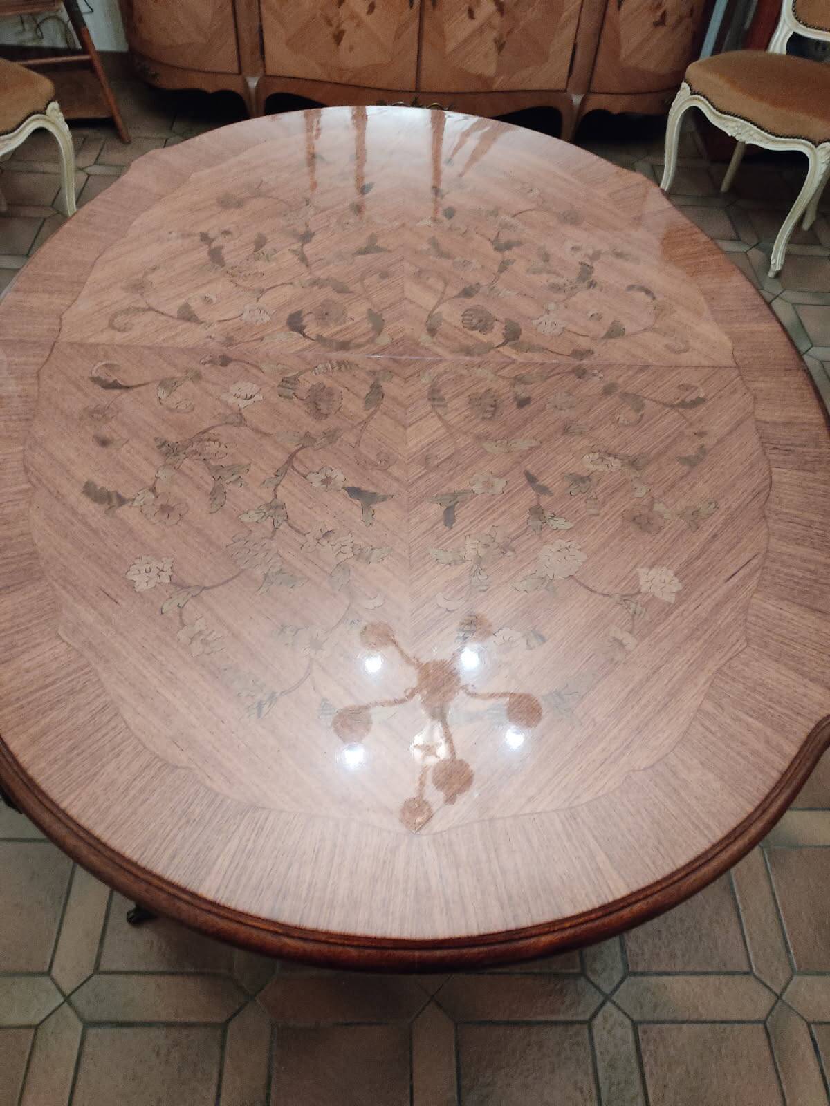 Louis XV rosewood dining table