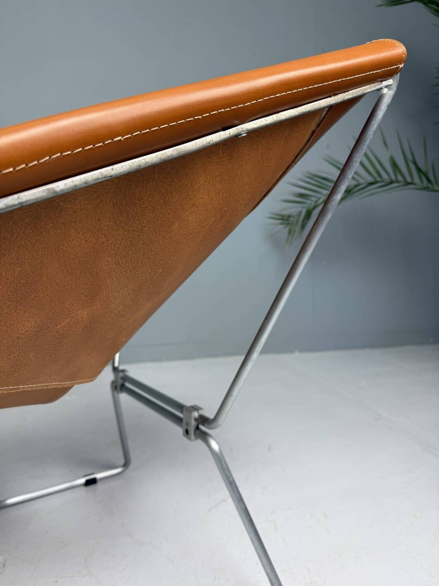 Pierre Paulin AP-14 cognac leather armchair for A. Polak, 1955