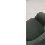 Vintage Scandinavian Mid-Century Modern Bottle Green Armchair, 1950s