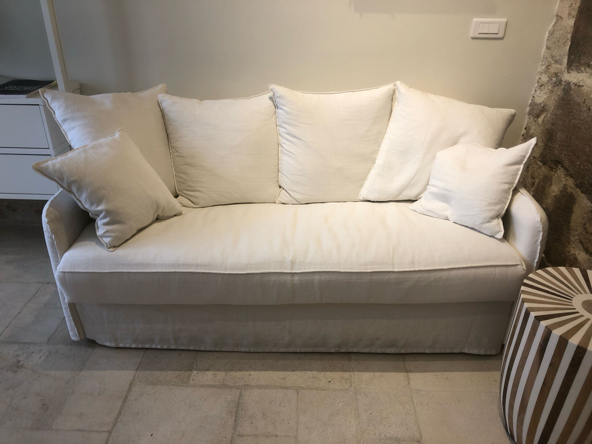 Canapé Home Spirit Cassis Lino Blanc