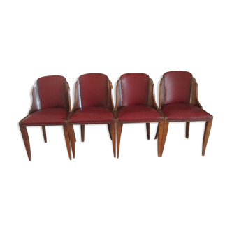 Suite 4 chairs art deco 1950 gondola