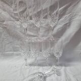 8 Bohemian crystal champagne flutes