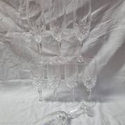 8 flutes a champagne en cristal de Bohême