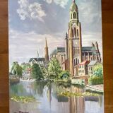 Painting, oil on canvas "Landscape"