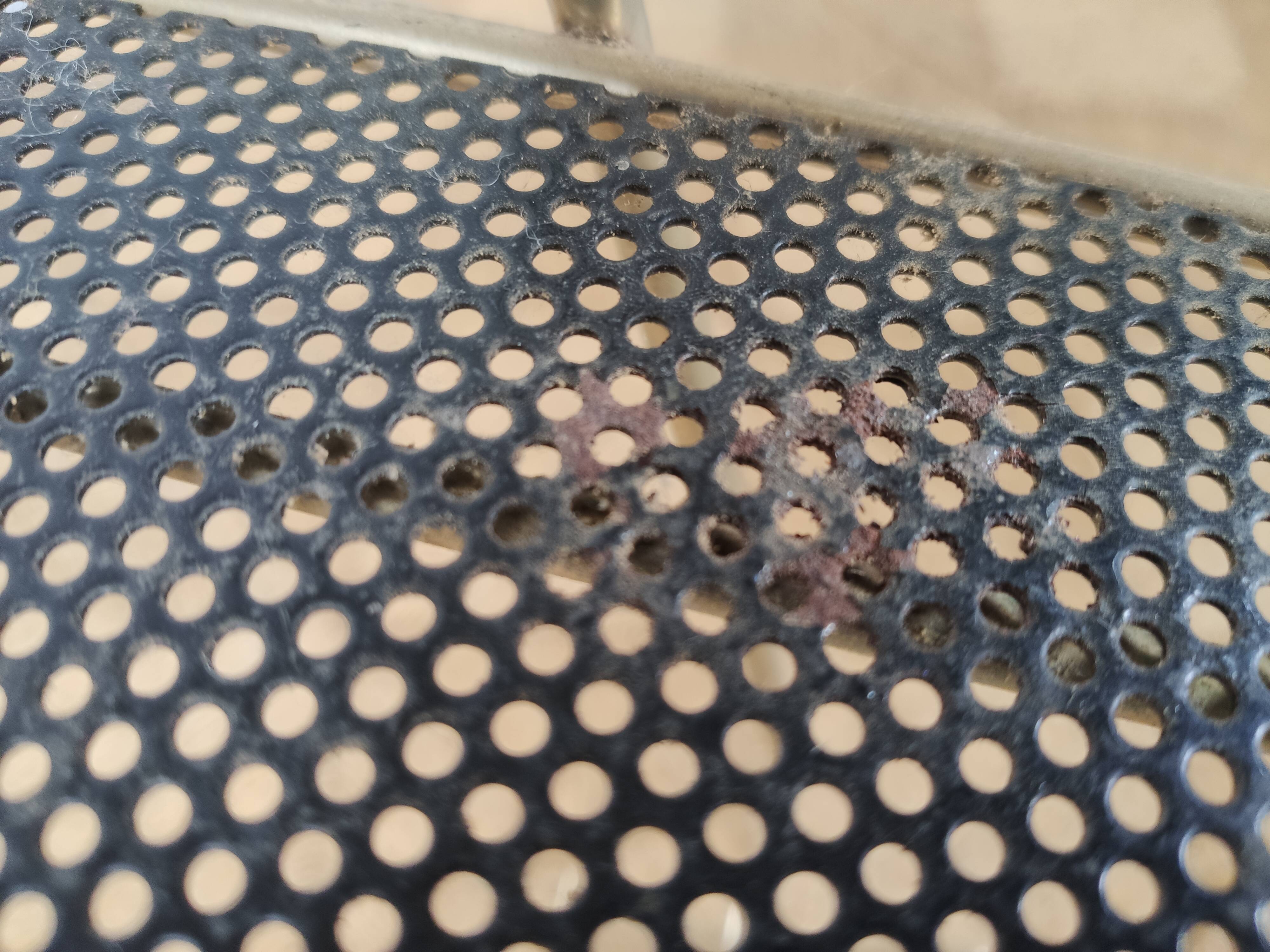 table door Brass vinyl and perforated sheet metal , 60s