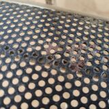 table door Brass vinyl and perforated sheet metal , 60s