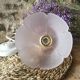 Suspension fleur Vintage en verre moulé rose