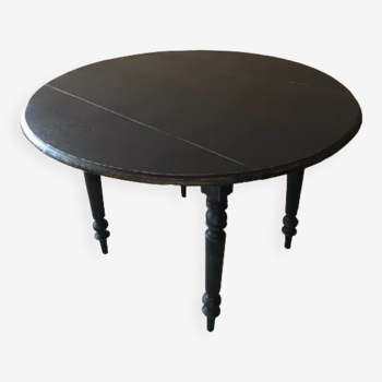 Round table 2 lids black patina