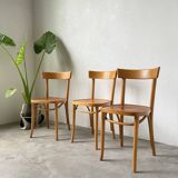 Set of three bistro chairs