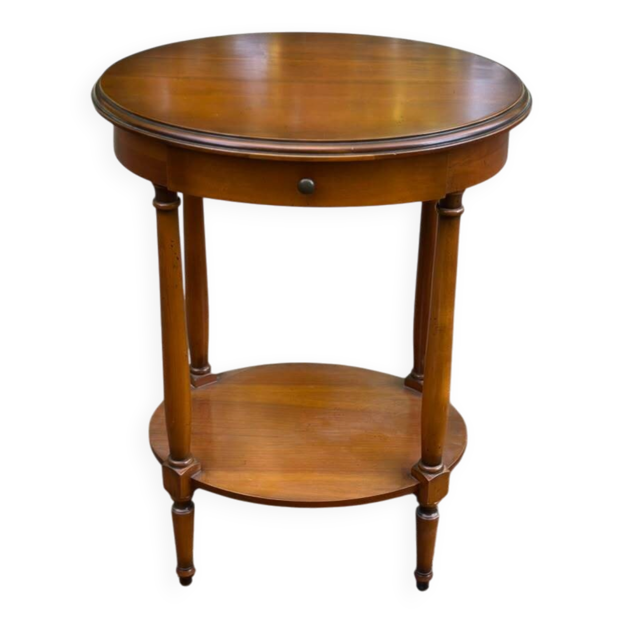 Bouillotte table guéridon oval in Louis XVI style certified NF Furniture